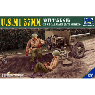 U.S. M1 57mm Anti-Tank Gun on M2 Carriage (late Version) - Riich Models 1/35