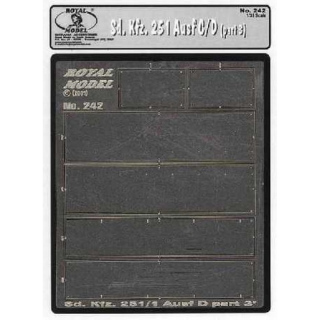 Sd.Kfz. 251 C/D Interior Armour Plates (Tamiya) - Royal Model 1/35