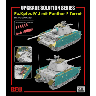 Pz.Kpfw.IV J mit Panther F Turret Upgrade Solution - Rye Field Model 1/35