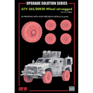 JLTV 365/80R20 Wheel Set-sagged - Rye Field Model 1/35