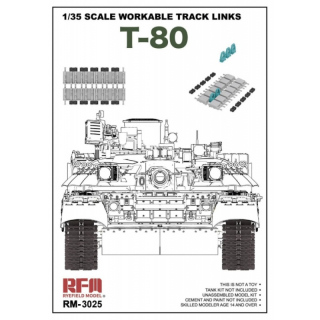 Workable Track Links for T-80 - Rye Field Model 1/35