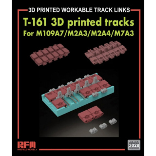 3D-Printed Workable Track Links T-161 for M109A7/M2A3/M2A4/M7A3 - Rye Field Model 1/35