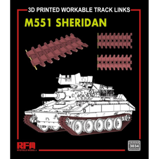 3D-Printed Workable Track Links for M551 Sheridan - Rye Field Model 1/35