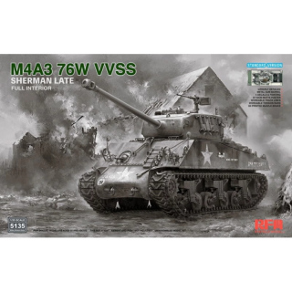 M4A3 Sherman 76W VVSS Late w. Full Interior Standard Version - Rye Field Model 1/35