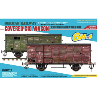 German Railway Covered G10 Wagon (6in1) - Sabre Model 1/35