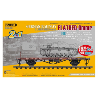 German Railway Flatbed Ommr (Super Value Pack 1+1) - Sabre Model 1/35