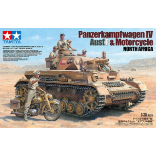 Pz.Kpfw.IV Ausf.F & Motorcycle Set North Africa - Tamiya 1/35