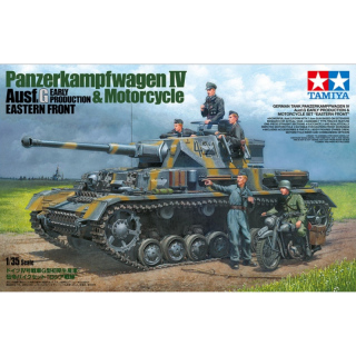 Pz.Kpfw.IV Ausf.G (frh) & Motorcycle Set Eastern Front - Tamiya 1/35