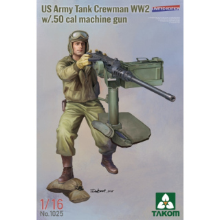US Army Tank Crewman WW2 w/.50 cal machine gun (Limited Edition) - Takom 1/16