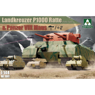 Landkreuzer P1000 Ratte & Panzer VIII Maus (1+2) - Takom 1/144