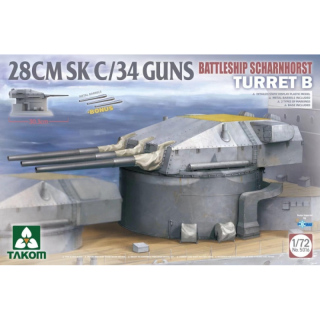 28cm SK C/34 Battleship Scharnhorst Turret B - Takom 1/72