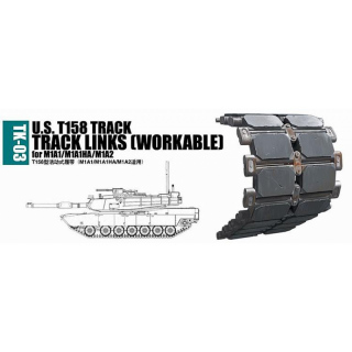 U.S. T158 Workable Track Links for M1A1/M1A1HA/M1A2 - Trumpeter 1/35