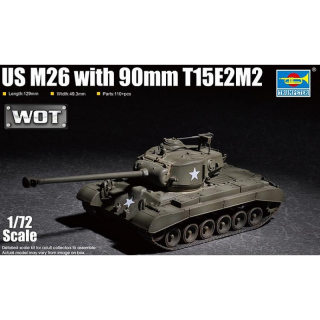 US M26 w. 90mm T15E2M2 - Trumpeter 1/72