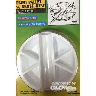 Paint Pallet with Brush Rest