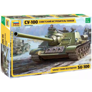 SU-100 Soviet Tank Destroyer - Zvezda 1/35